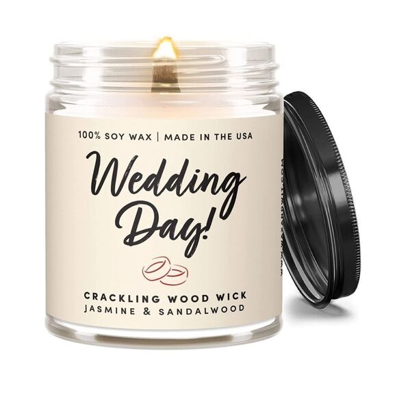 NWT Wool + Pepper Co. WEDDING DAY Soy Wood Wick Candle - Picture 1 of 5